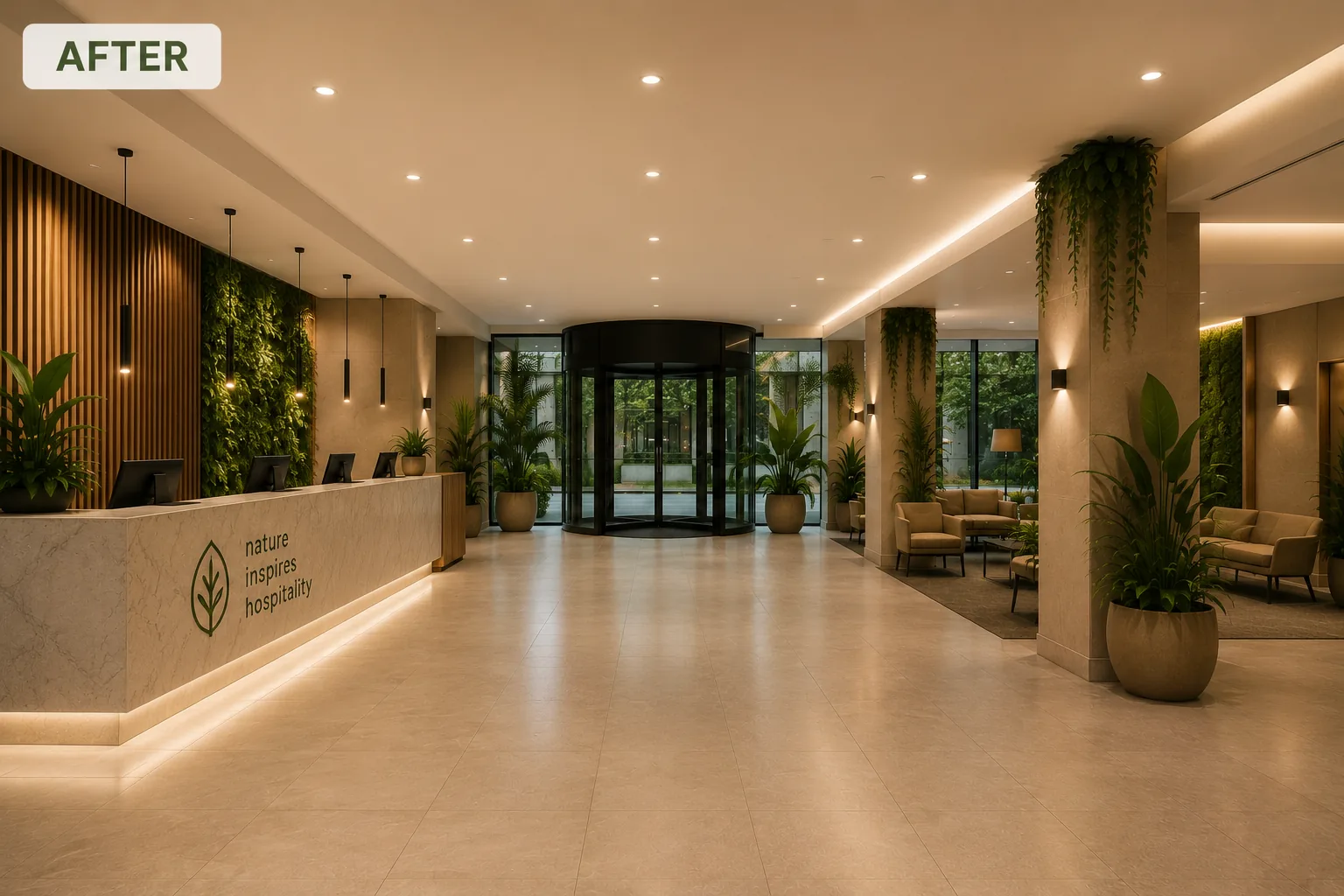 Conceptual Botaqo vision for a biophilic hotel