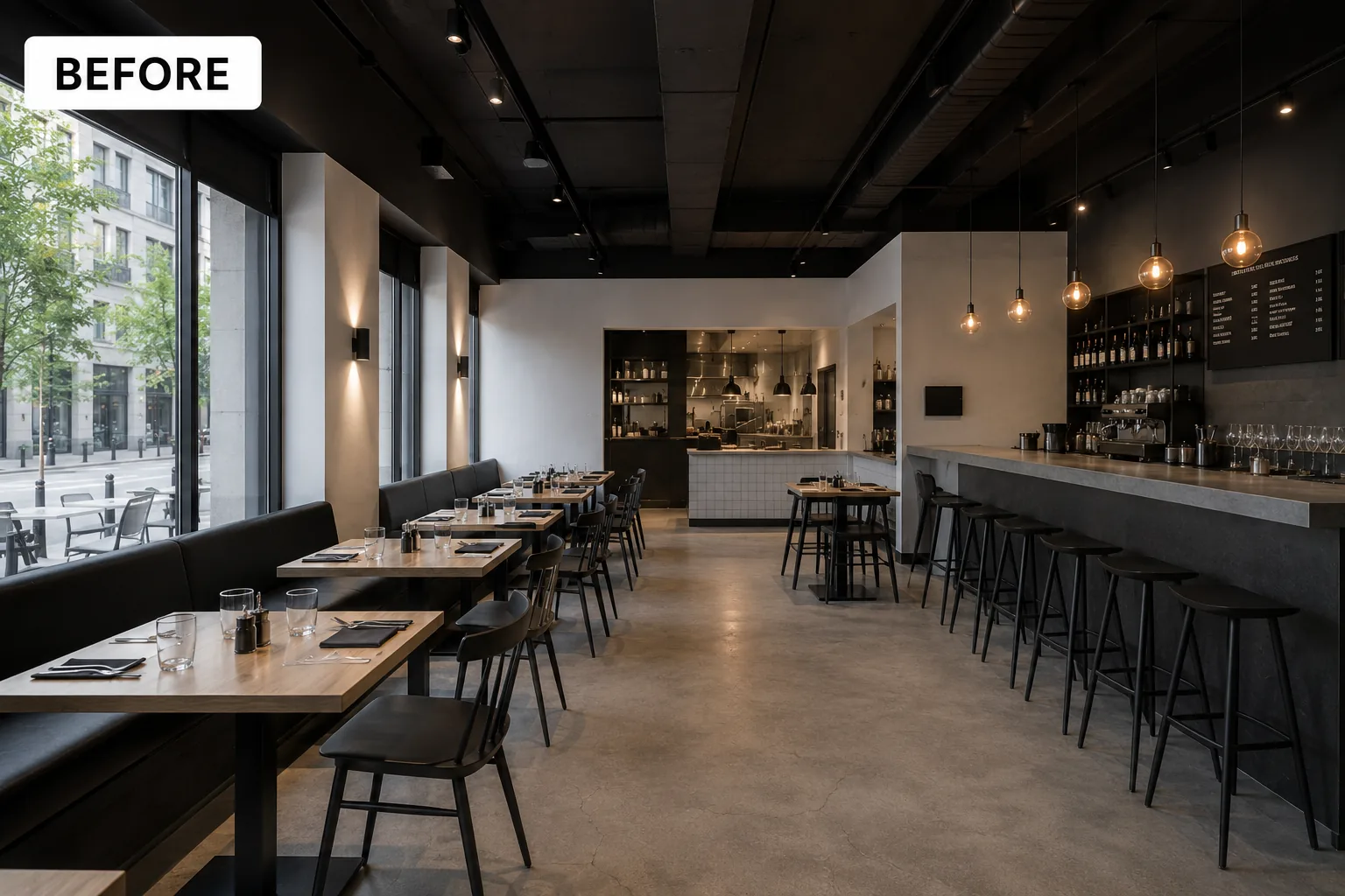 Existing restaurant space